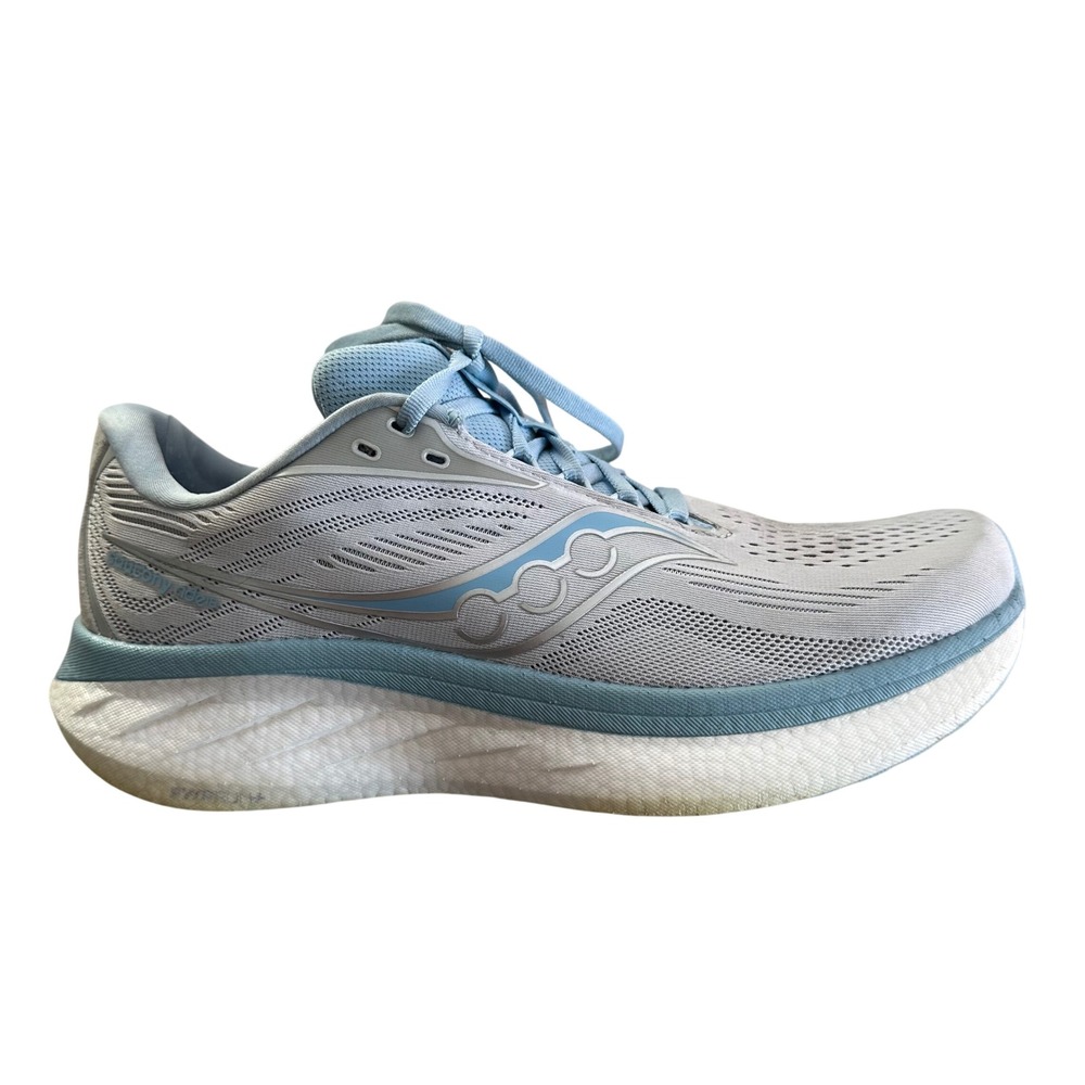 Saucony Ride 18‎ Womens Running Shoes Size 11 Grey Blue FormFit 8mm PWRRun+